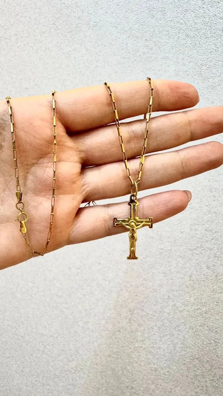Corrente de ouro 18k, maciço vendo ou troco só em ouro também valor negociável 5.300 - Foto 3