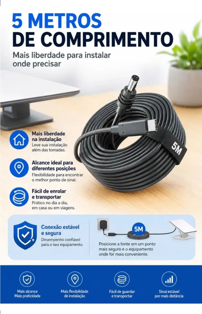 Cabo Starlink Mini Usb-c 5m  - Foto 4