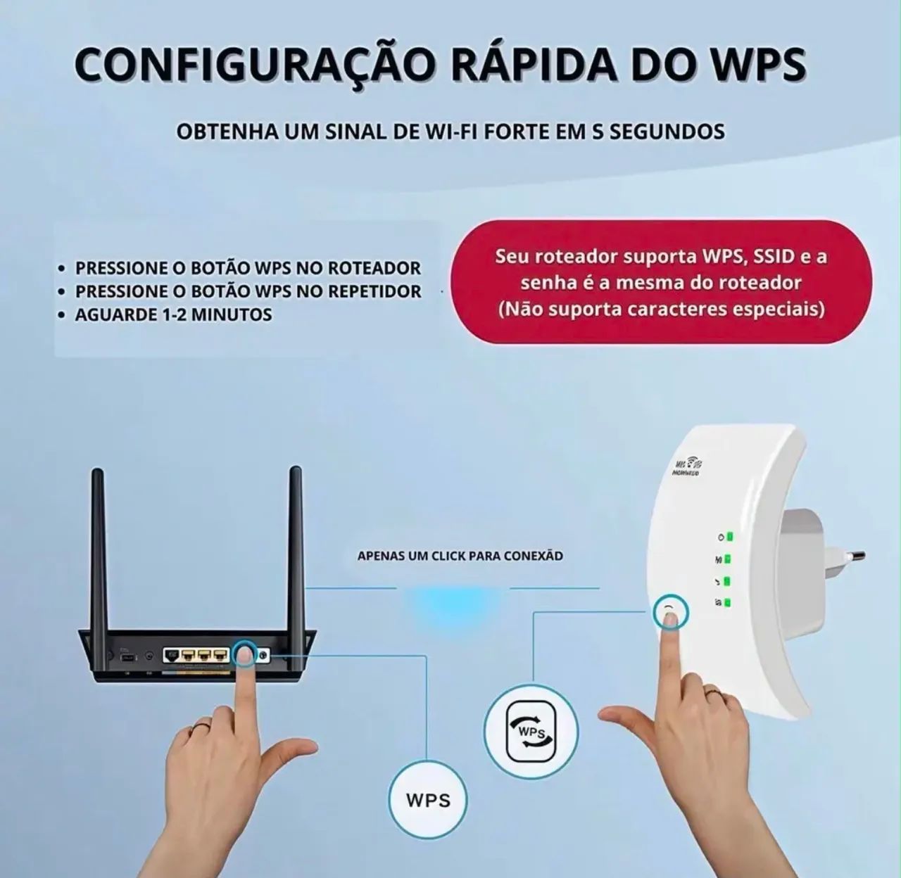 Repetidor Wi-Fi Fácil Instalação  - Foto 3