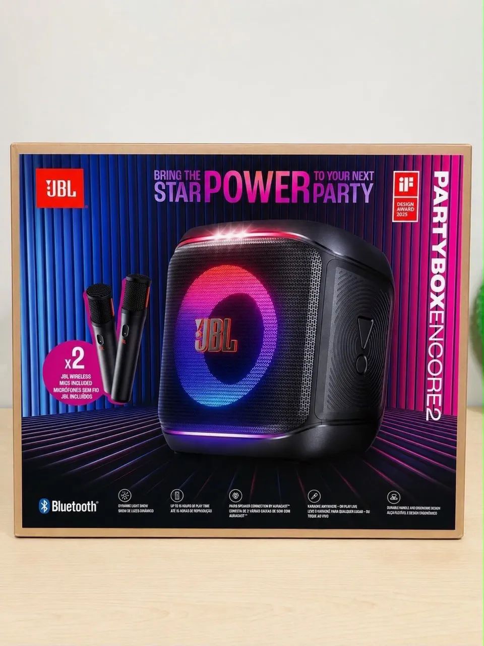 Encore 2 partybox 2 microfone