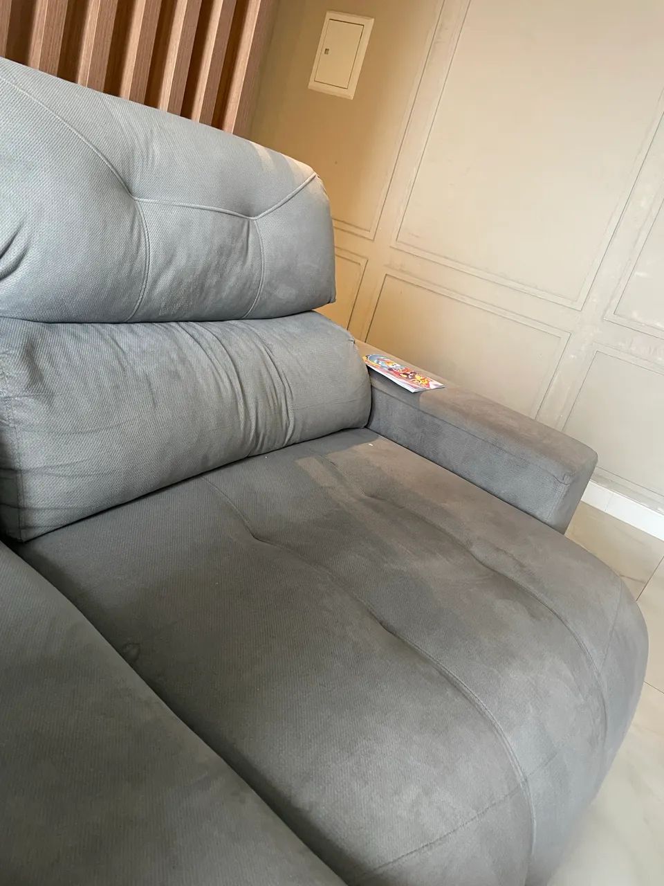 Sofa Retrátil Cinza - Foto 3
