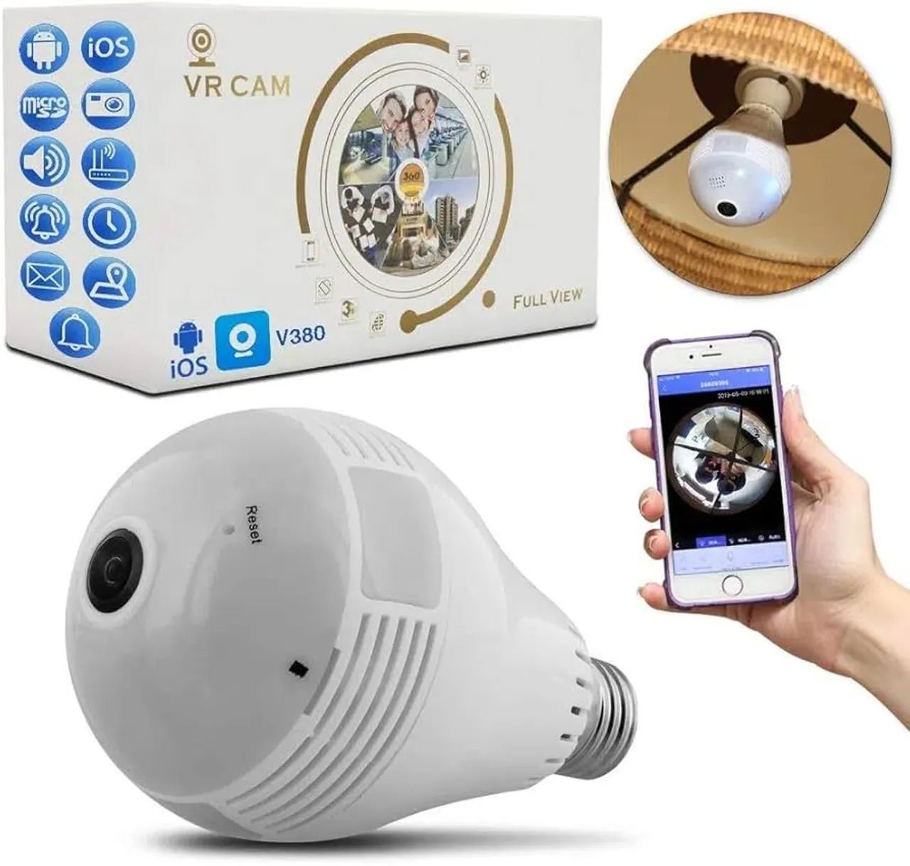Camera lâmpada Wi-Fi  - Foto 4