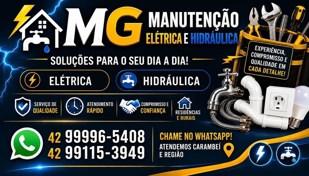 Precisou de elétricista  e encanador  nos  chame 