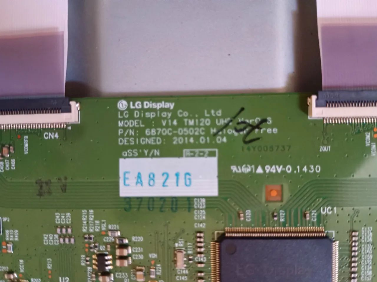 Placa T-con, placa de wi-fi e sensor de controle remoto  - Foto 2