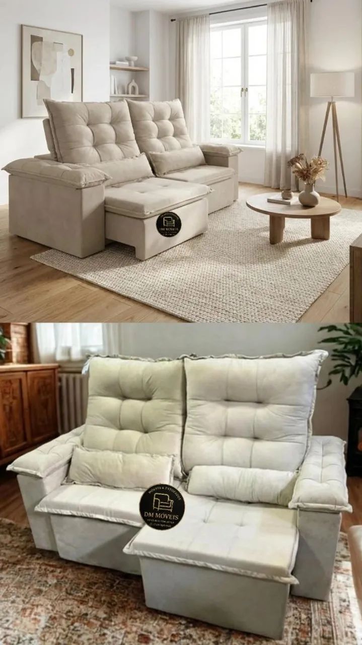 Retractable and reclining sofa with armrest foam65569112658691121
