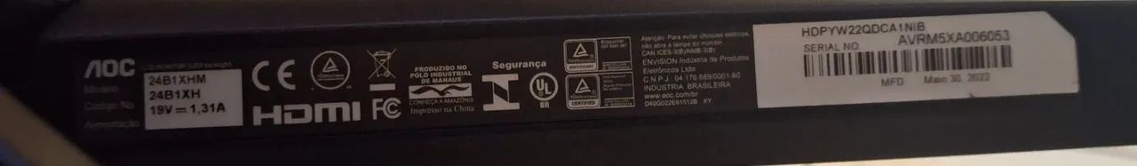 Monitor Aoc 24B1XHM FHD 75hz - Foto 3