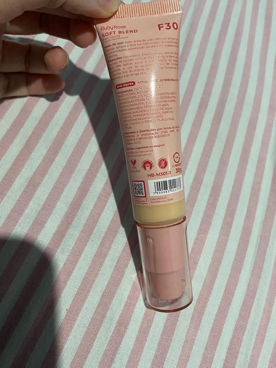 Base líquida ruby rose soft blend f30 nova - Foto 3