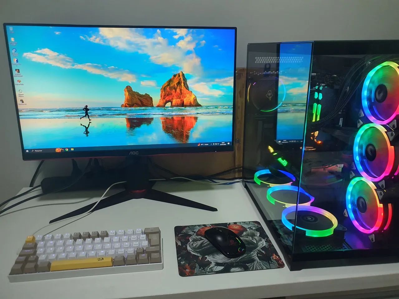 PC Gamer Intel Core i5 7500 3.40Ghz/ NVME 480GB/ Placa de Vídeo 3060 12GB/ Aceito Trocas - Foto 5