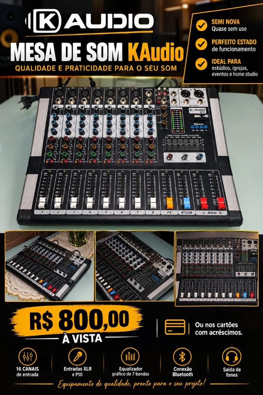Mesa de som KAudio