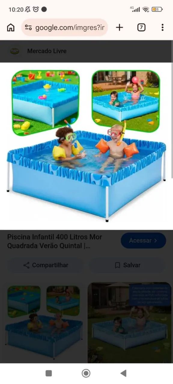 Piscina Retangular Infantil 400 Litros MOR - Foto 3