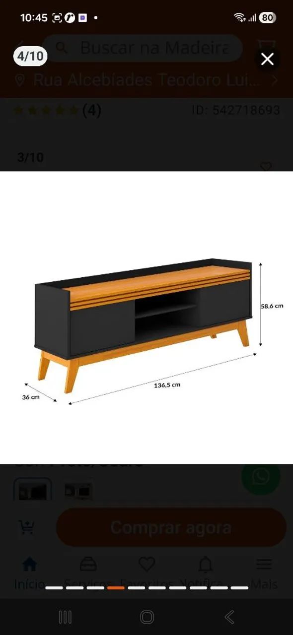Rack com painel para TV até 50" - Foto 2