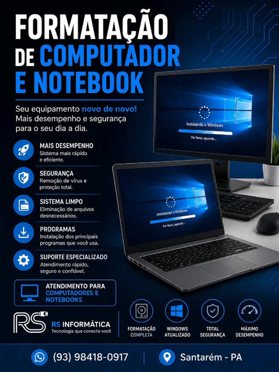 serviço de manutenção de notebook