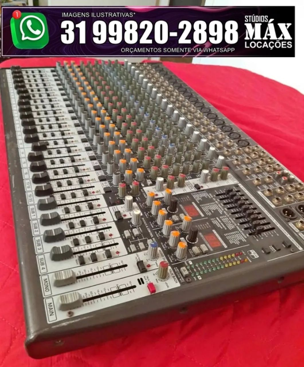 Aluguel de mesa de som profissional para eventos - Foto 2