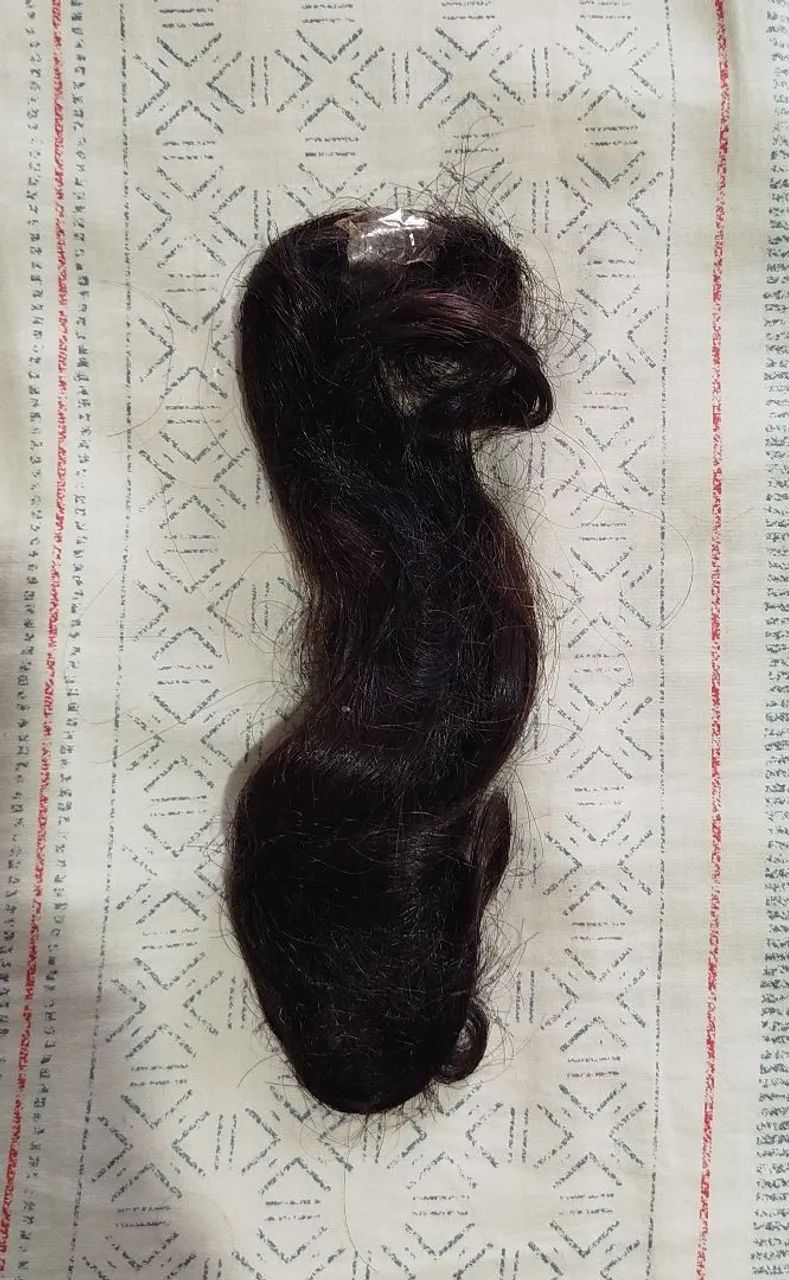 Cabelo humano natural castanho escuro 