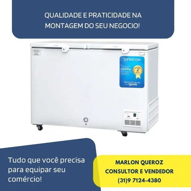 Freezer Horizontal 2 Tampas Fricon 411L