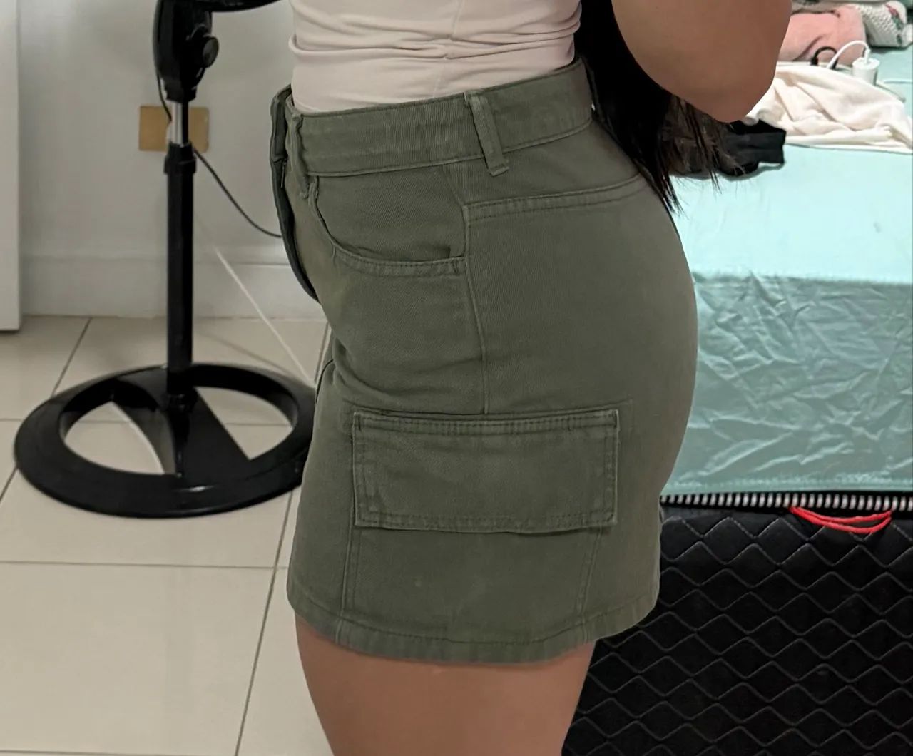 saia cargo verde militar (veste tam 36) - Foto 2