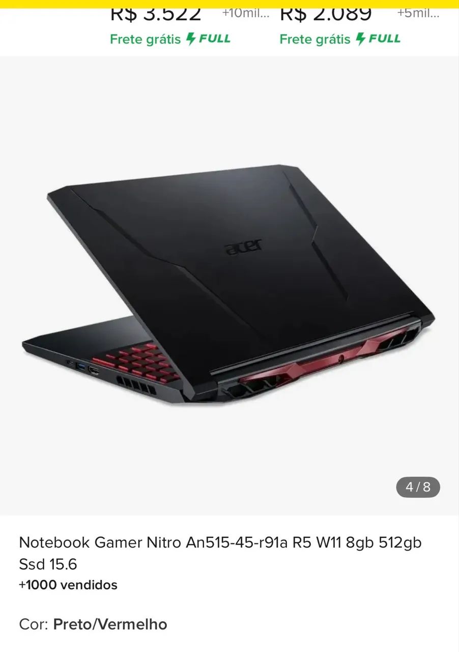 ? NOTEBOOK GAMER ACER NITRO 5 ? ESTADO DE ZERO! ? - Foto 2