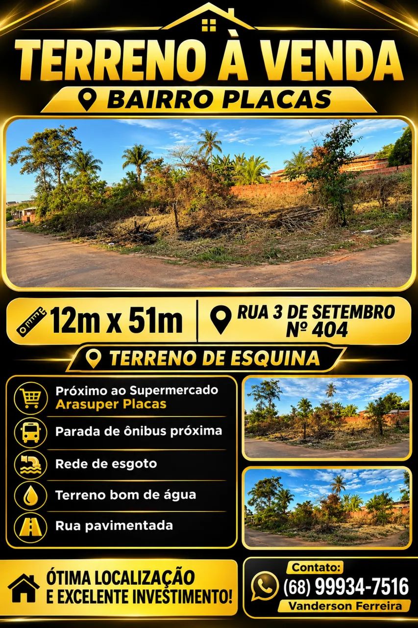 Vendo esse terreno no placas 