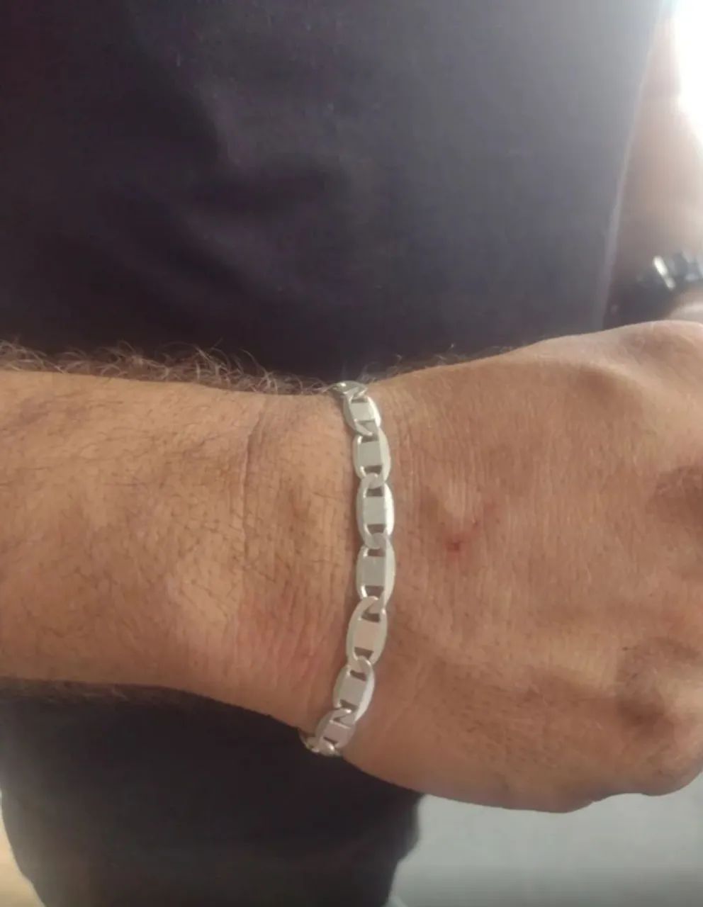 Pulseira prata 925 elo piastrini  - Foto 2