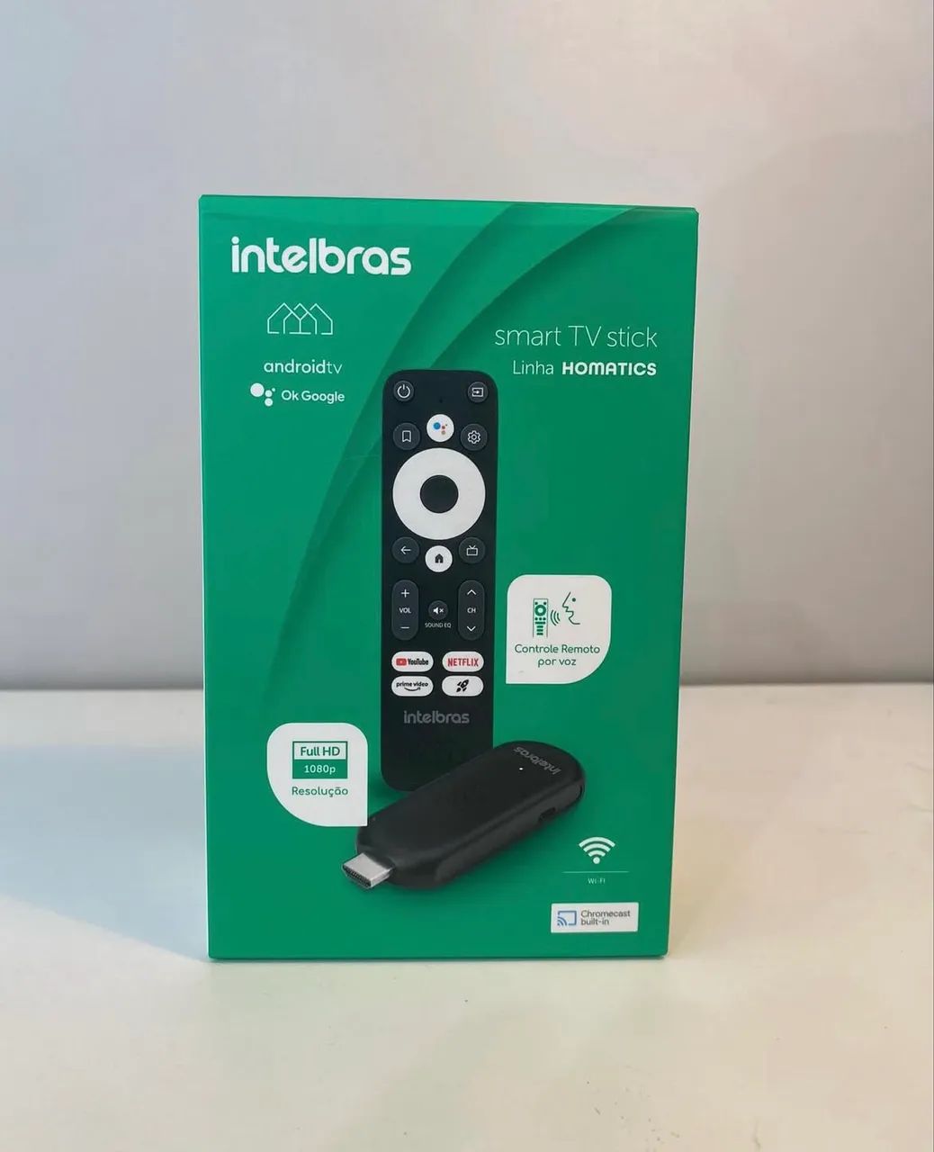 TV Stick Transforma SmarTv  FHD 8GB com Google Assistente e Google Cast