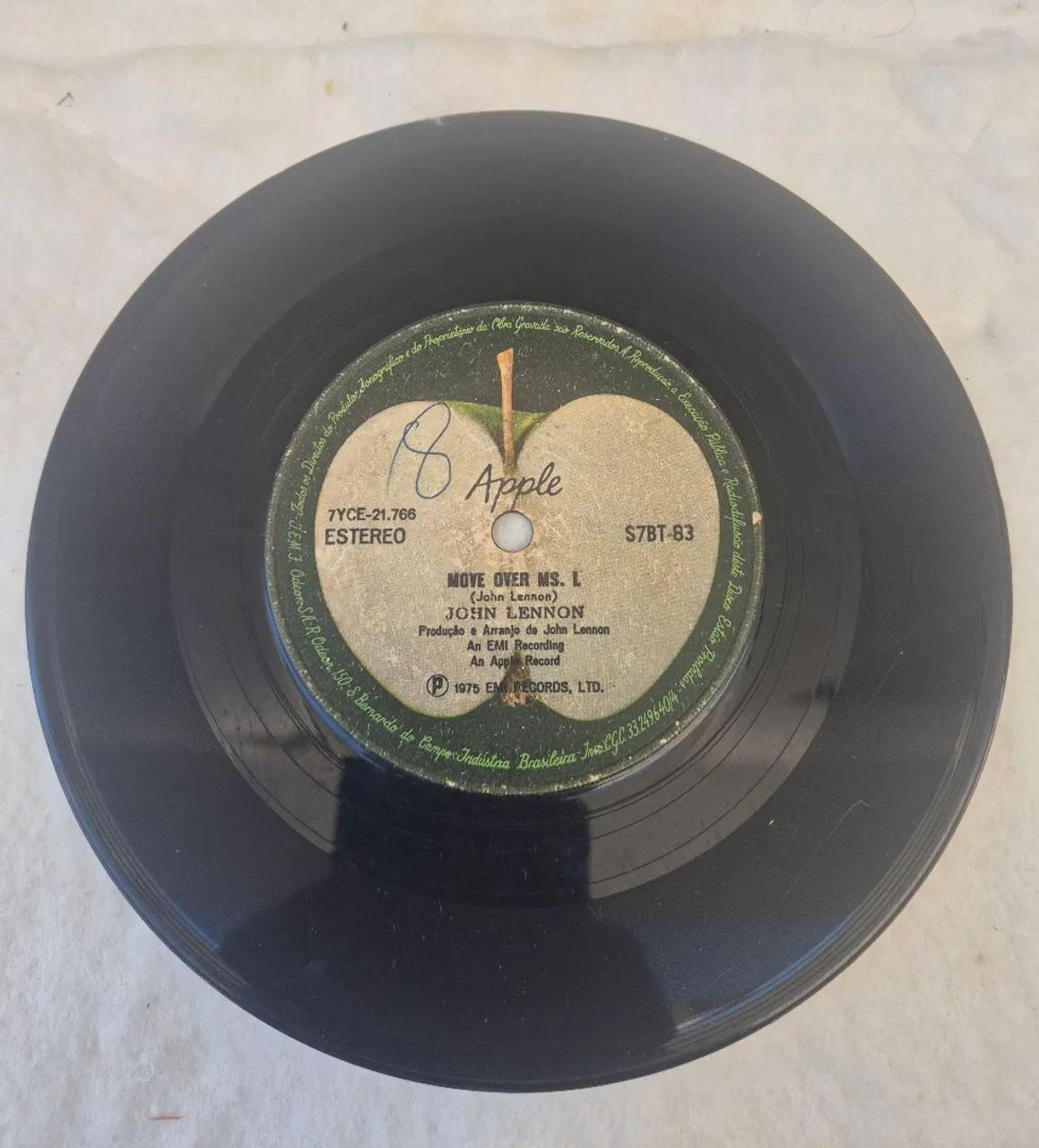 Compacto Vinil 7" John Lennon - Stand By Me / Move Over Ms. L - 1975 Sem Capa