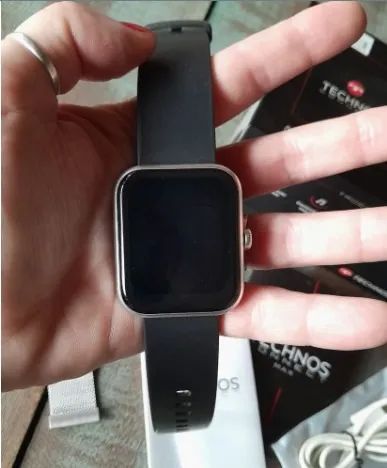 Smartwatch technos connect max prata e preto