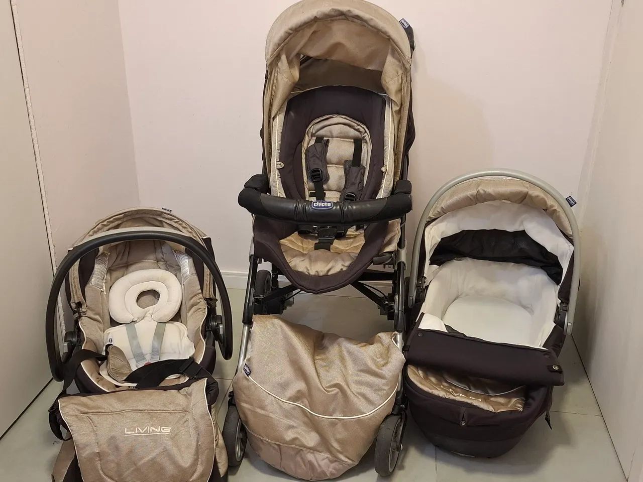 Carrinho de bebê 3 em 1 Chicco - Foto 3