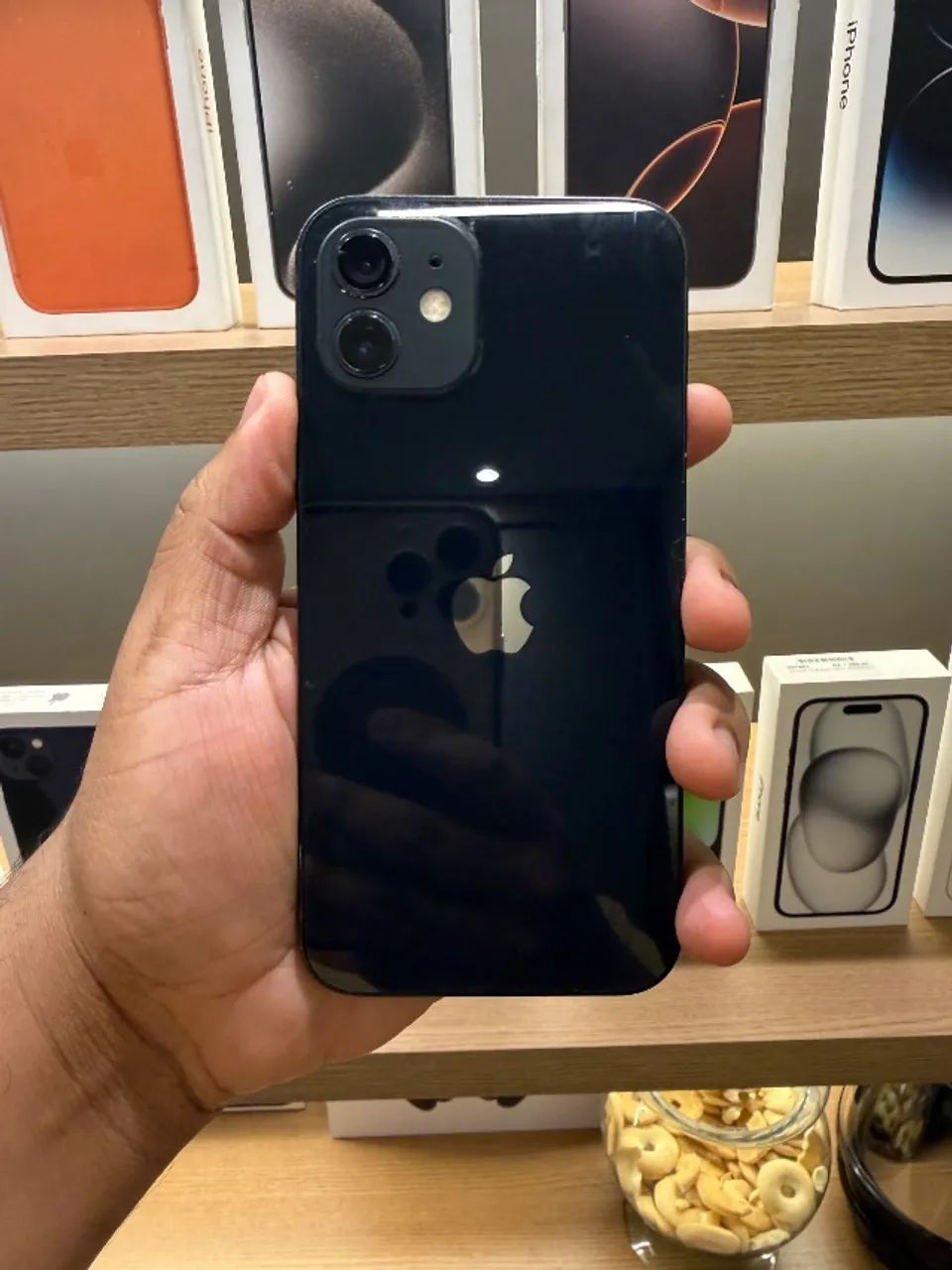 12 PRETO DE 64GB ( SEM FACE ID ) COM GARANTIA 