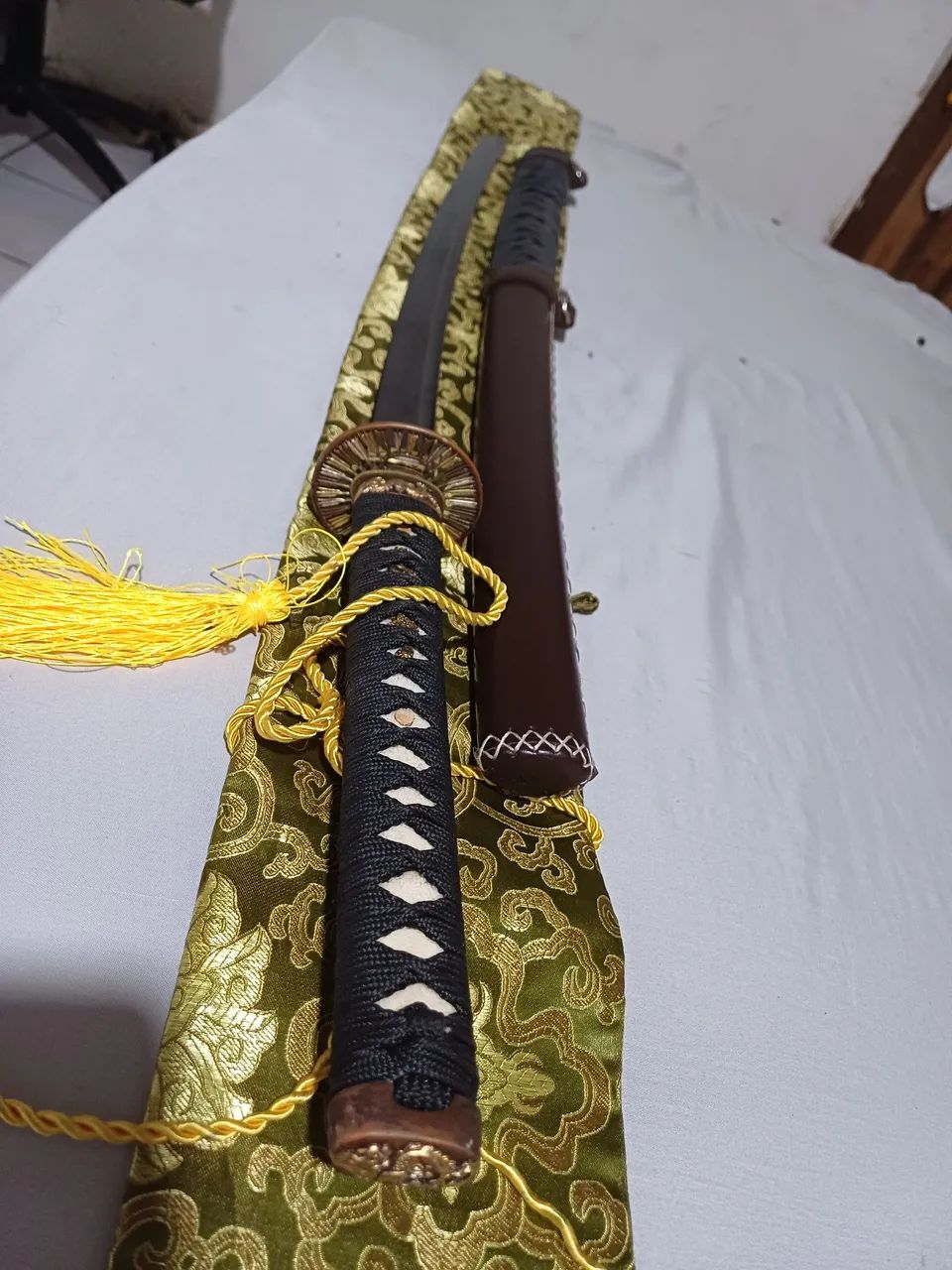 Katana em aço damasco 