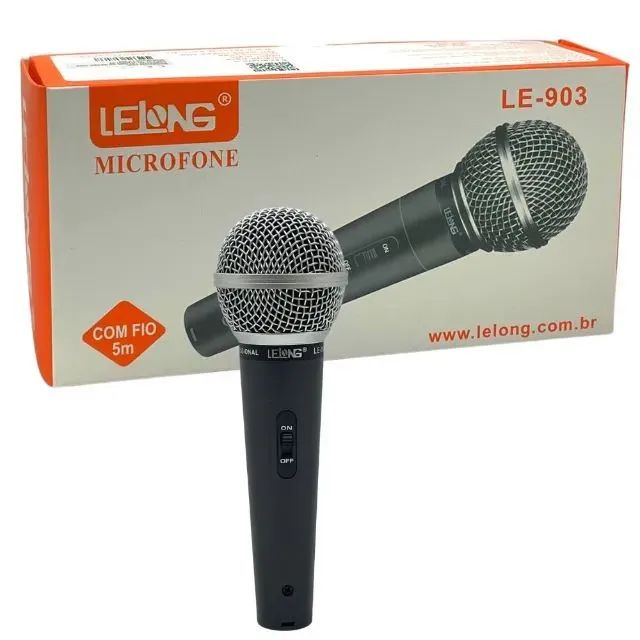 Microfone com fio Lelong LE-903 5m - Foto 6