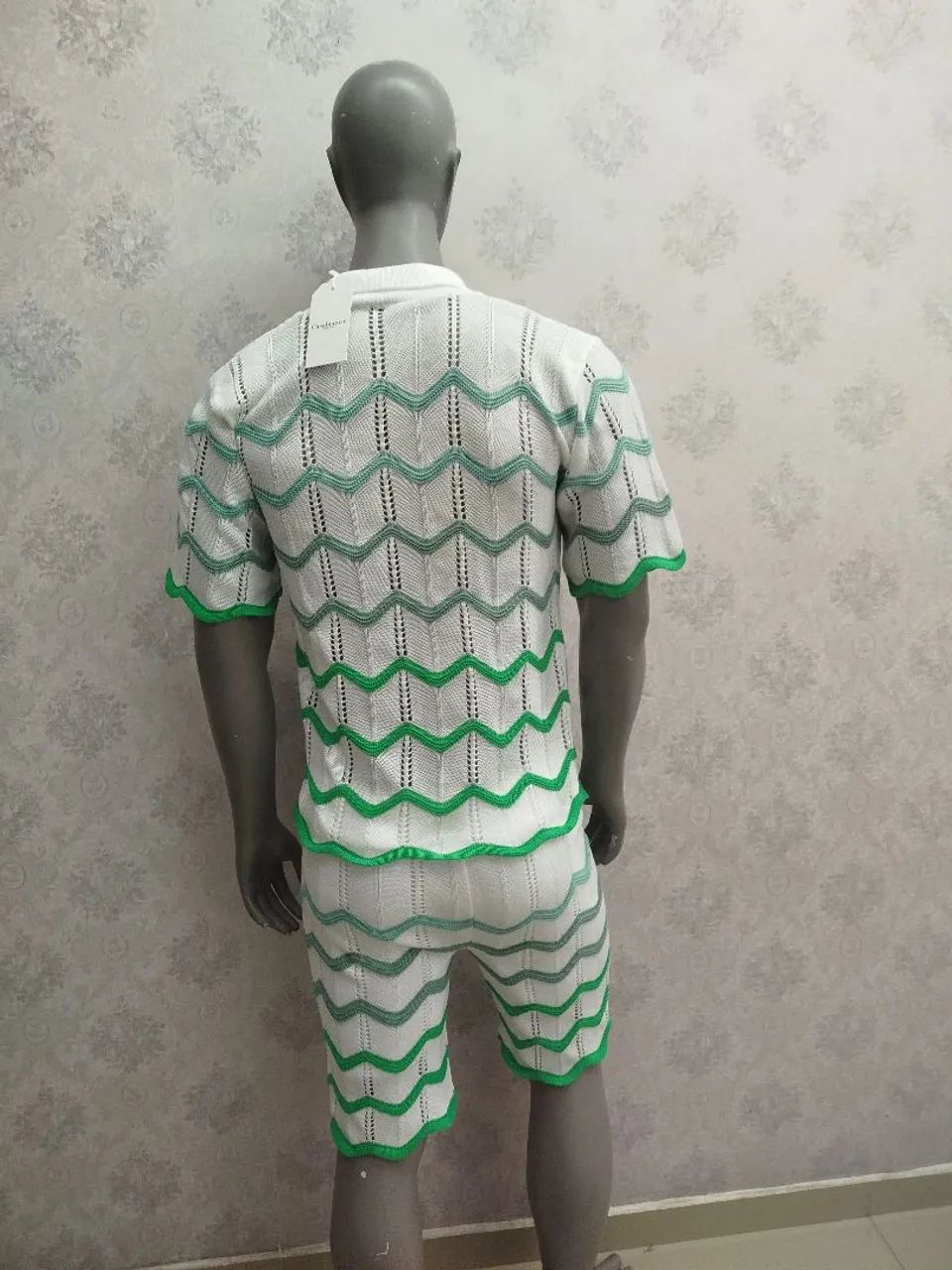 Conjunto tricô casablanca ondas Verdes  - Foto 4