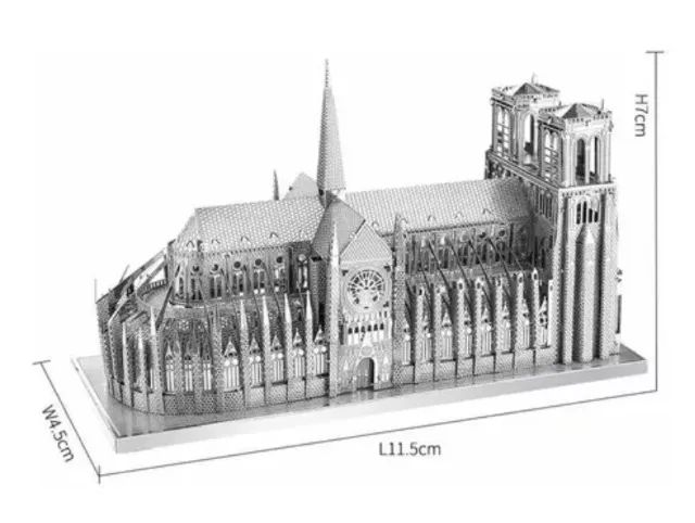 Quebra Cabeça Metal 3d Notre Dame Paris Catedral - Foto 5
