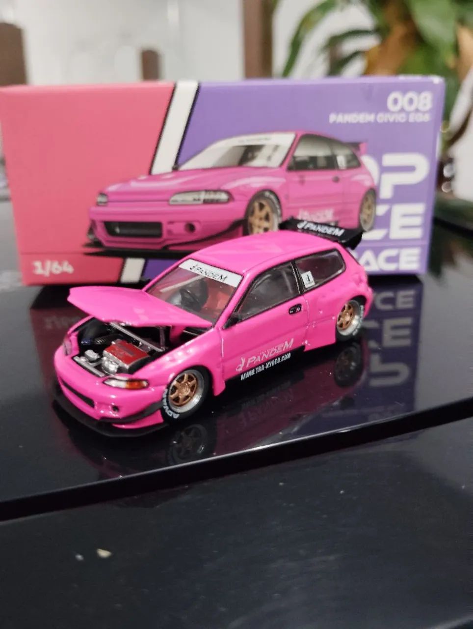 Pop Race Honda Civic EG6 Pandem Rosa 
