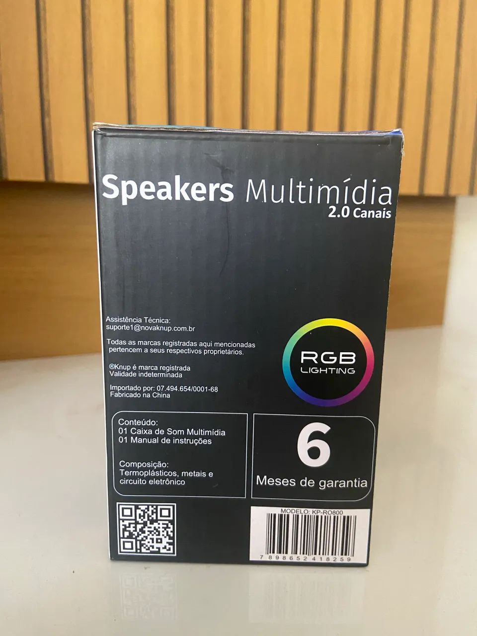 Caixa de Som para Computador e Notebook com LED RGB - Som Estéreo - Foto 5