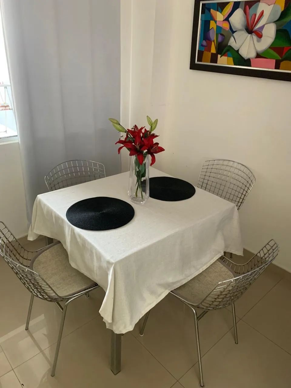 Mesa Vidro com 4 cadeiras - Foto 3