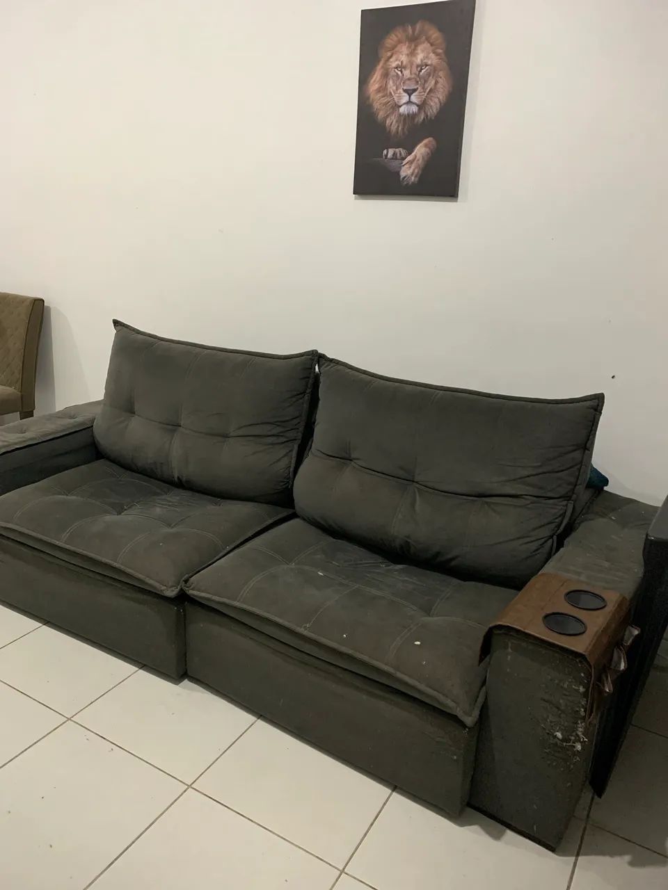 Sofá sued reclinável retrátil  - Foto 2