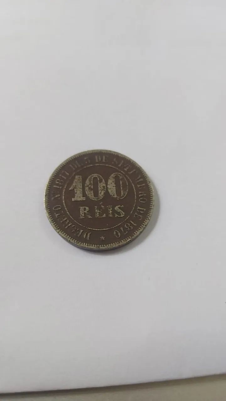 Moeda de 100 Reis 1871