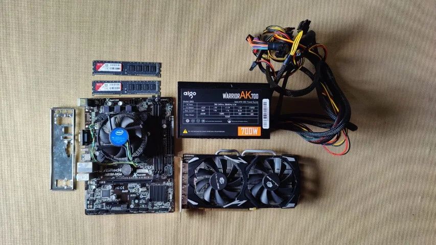 kit placa mãe+processador+memoria+placa de video+fonte - Foto 4