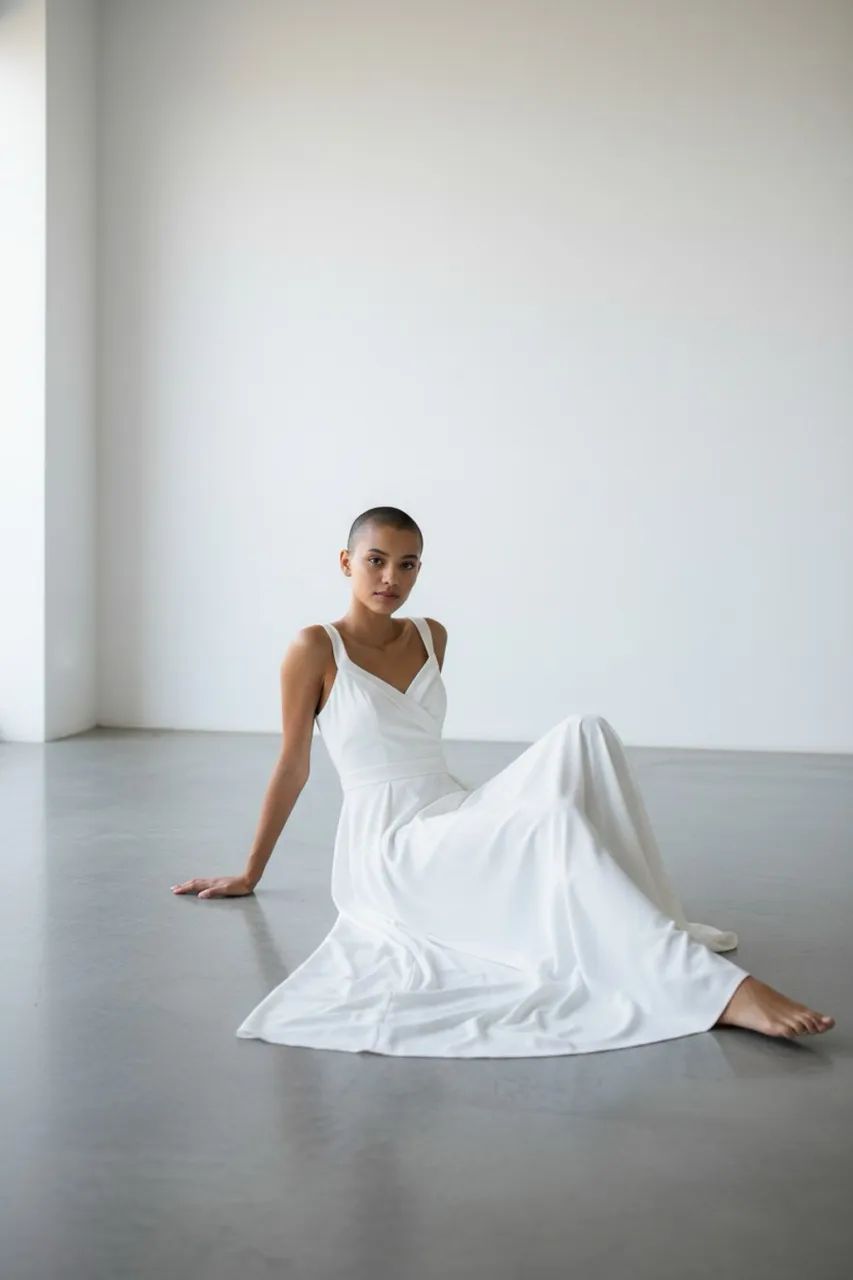 Vestido branco casual para festas