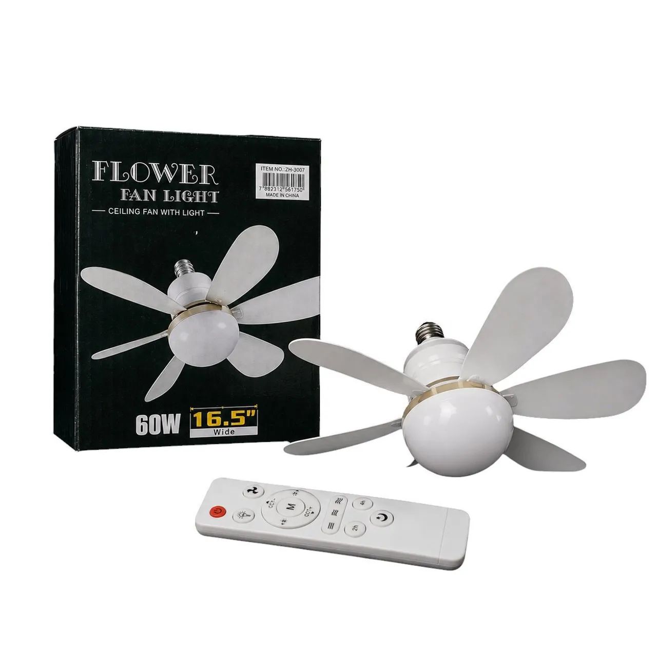 VENTILADOR LÂMPADA LED RETRÁTIL 60W