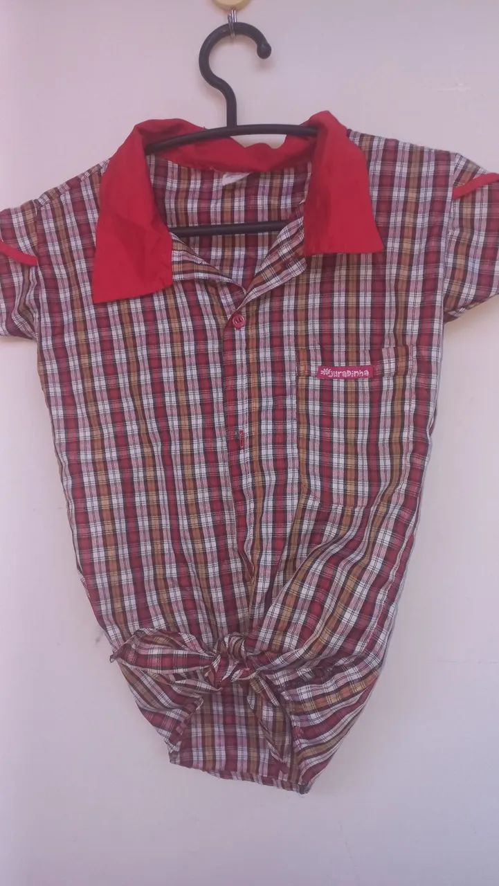 Camisa xadrez infantil 