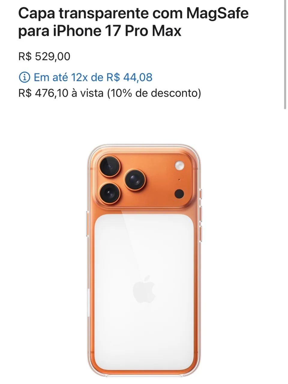 iPhone 17 Pro Max 256GB - Laranja - Foto 4