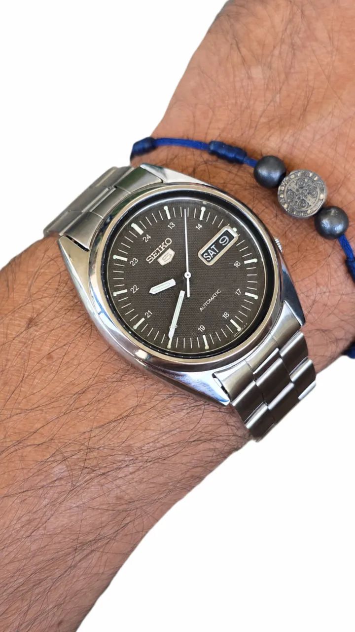 Relógio Seiko 5 Honeycomb Dial Automático 7s26 Anos 2000
