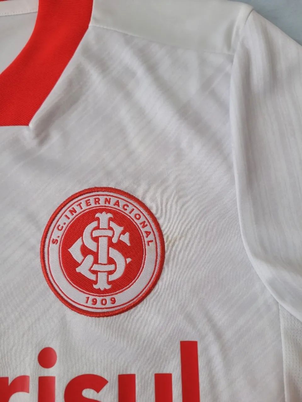 Camisa Internacional Branca Adidas 2021 - Original - Laterais Vermelhas - Foto 4