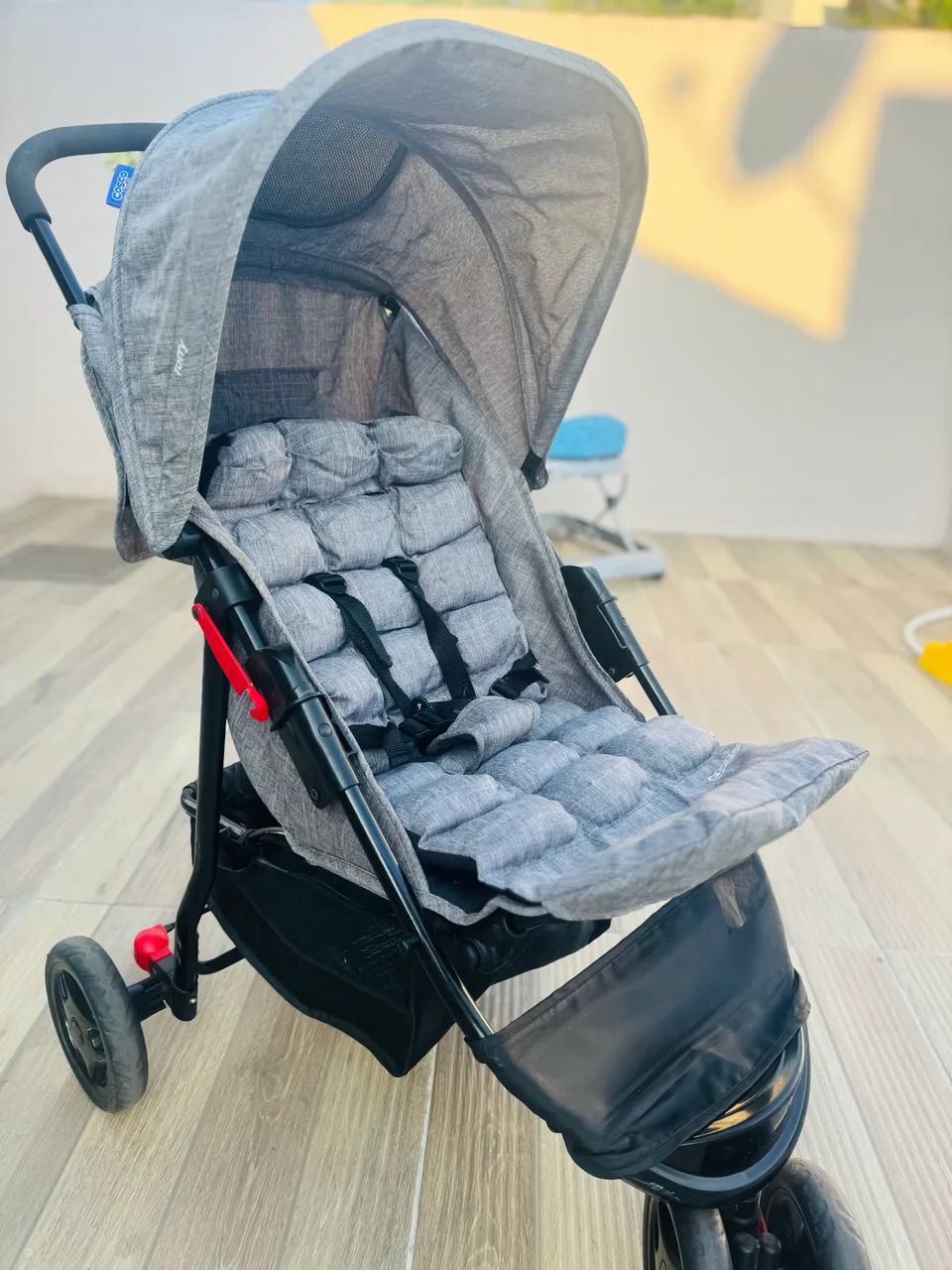 Cosco Kids, Carrinho de Bebê Toffy, Cinza Mescla - Foto 3
