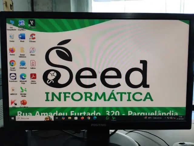 Monitor LED Positivo 19  Polegadas(com botão Liga emperrado) Com Garantia