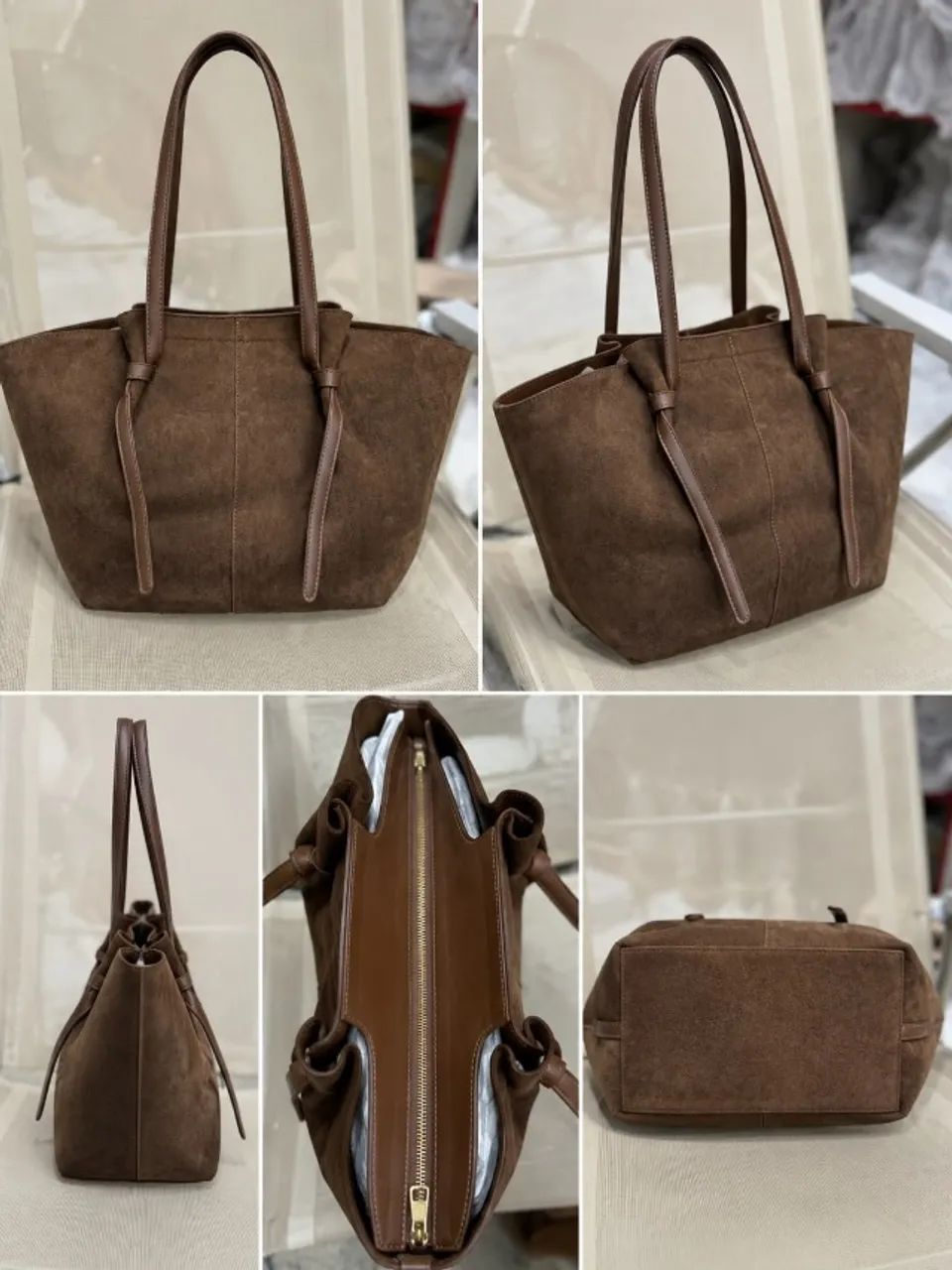 Bolsa Hera Bags (modelo Débora) Em Camurça caramelo C'Alças longas em Couro - Foto 3