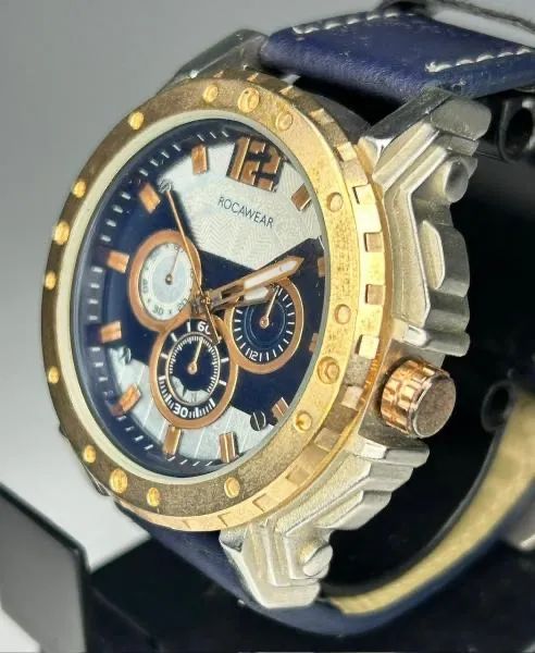 Relógio Rocawear Chrono Blue & Gold - Foto 2