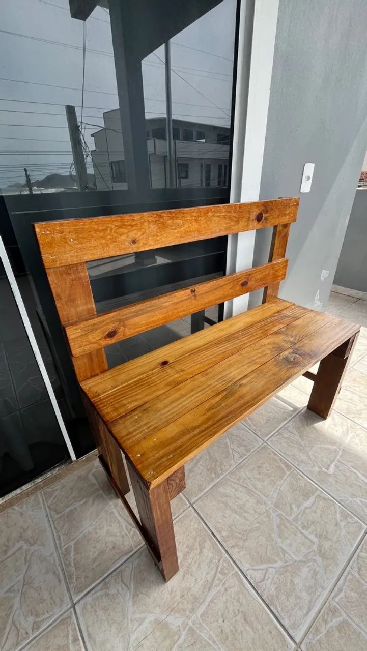 Vende-se banco e mesa de madeira  - Foto 5