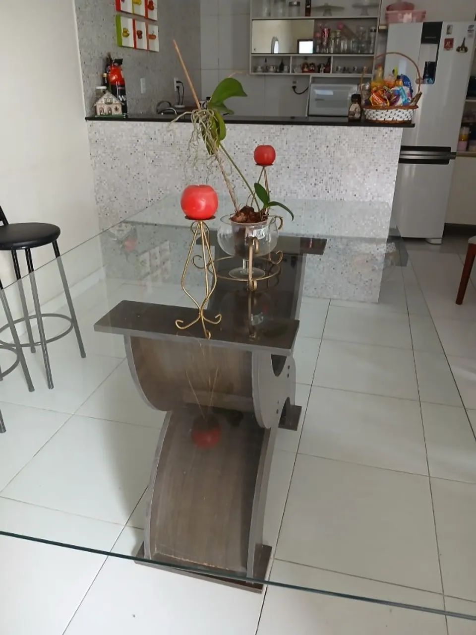 Mesa de vidro para 8 lugares - Foto 3